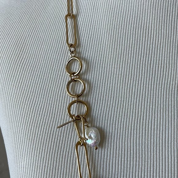 FUSION FRESH WATER PEARL CLIP NECKLACE | NWT - Picture 5 of 8